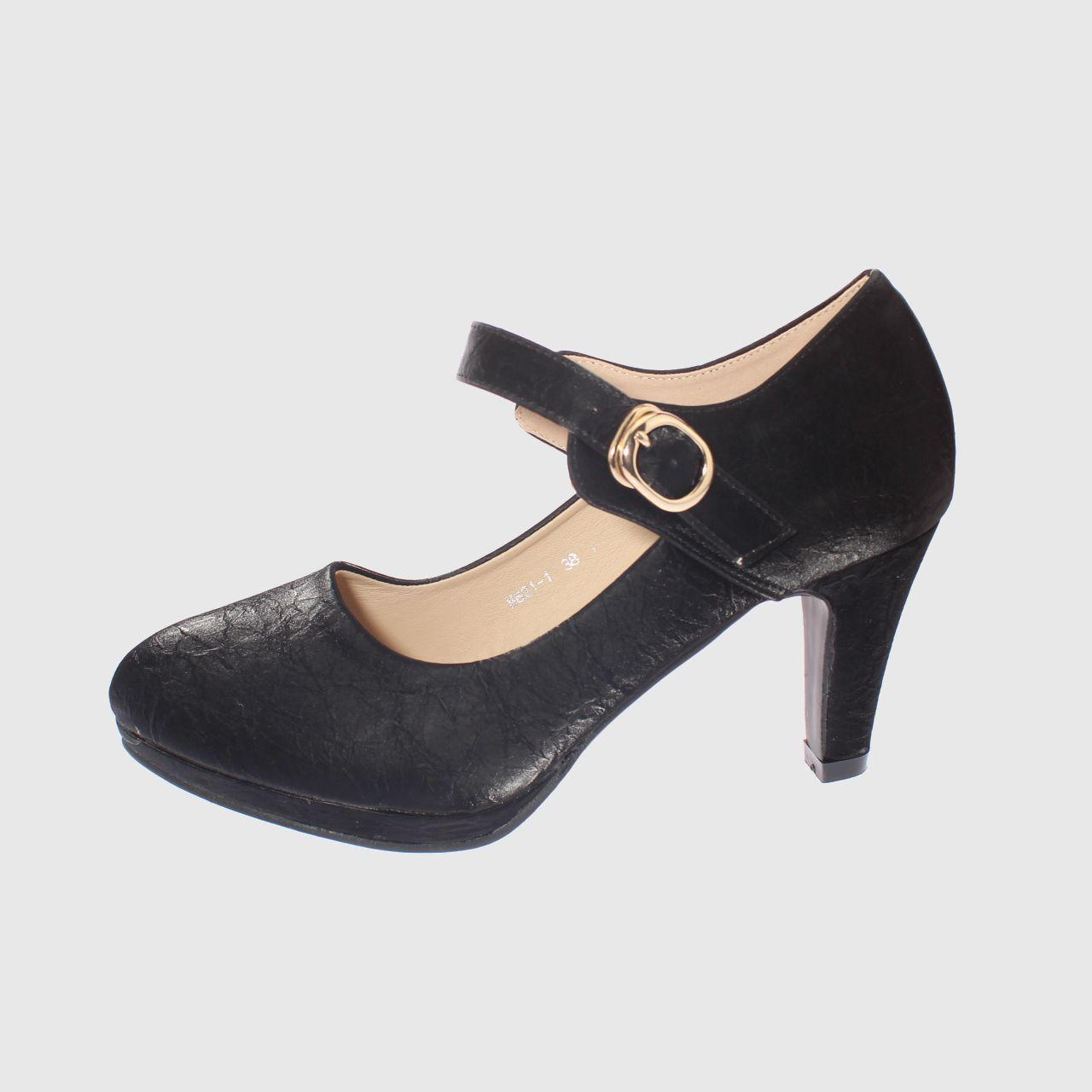Zapato taco Negro Vía Franca Mujer-1