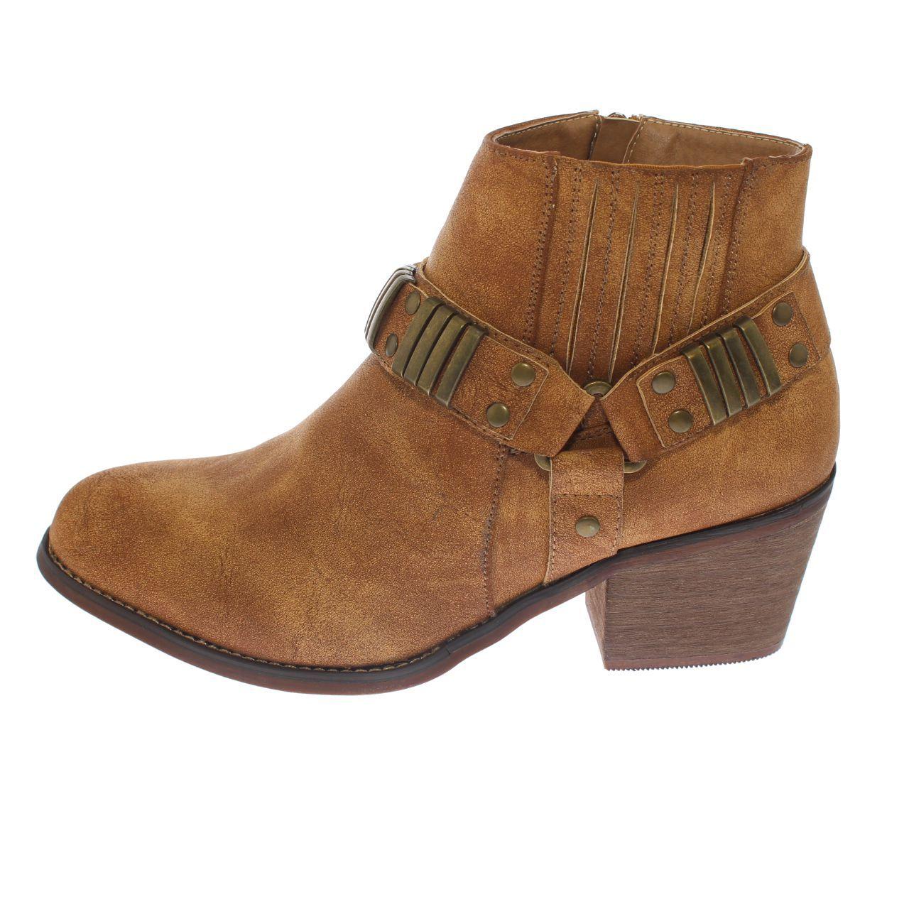 Botín Camel Vía Franca Mujer-2