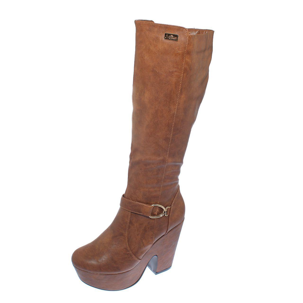 Bota Café Claro Vía Franca Mujer Art: 5GZ6584CAMEL-0