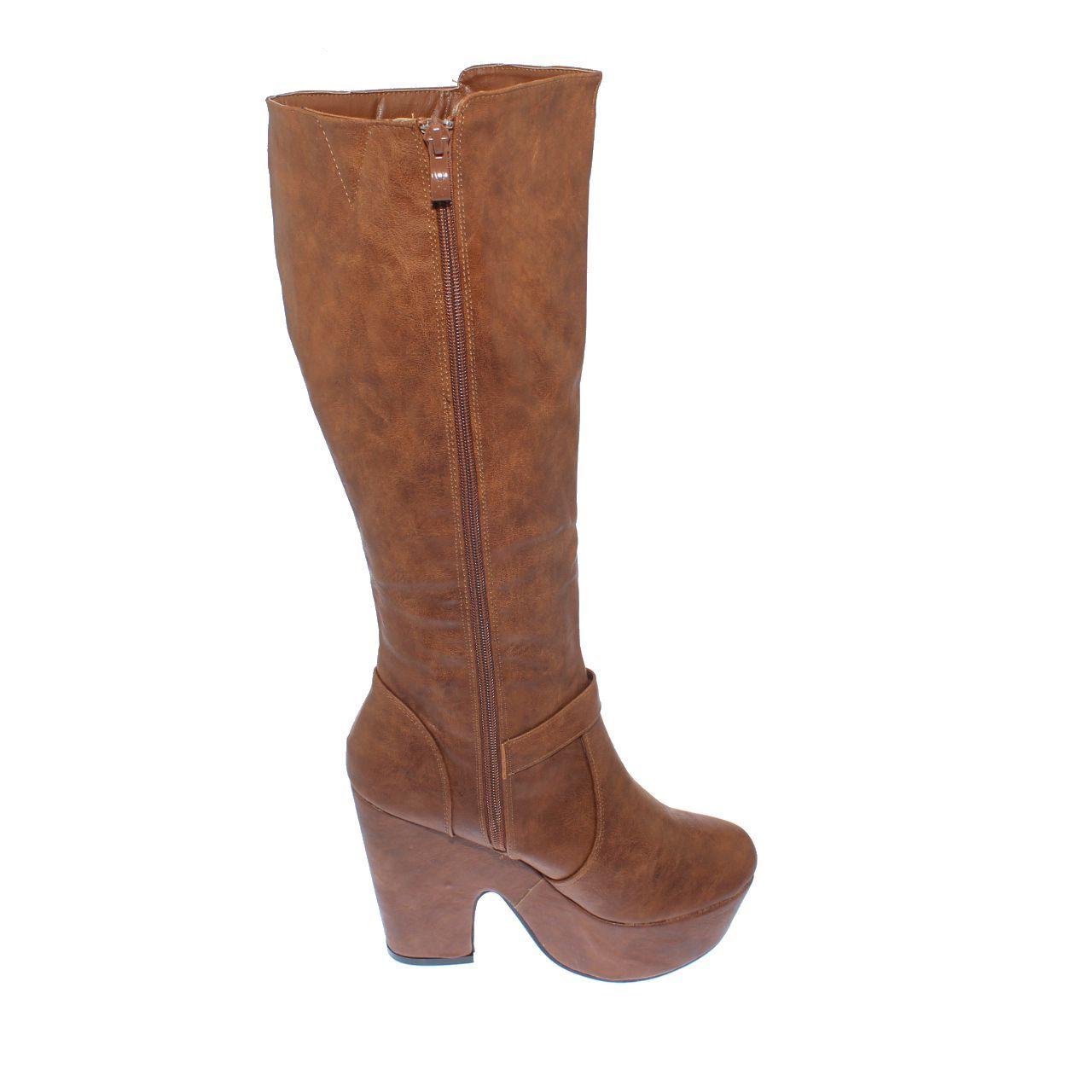 Bota Café Claro Vía Franca Mujer Art: 5GZ6584CAMEL-3