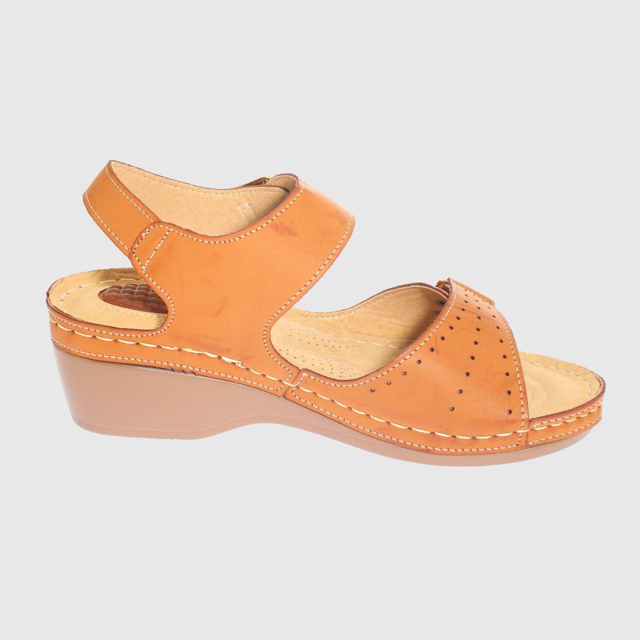 Sandalia Confort Camel Vía Franca Mujer-3