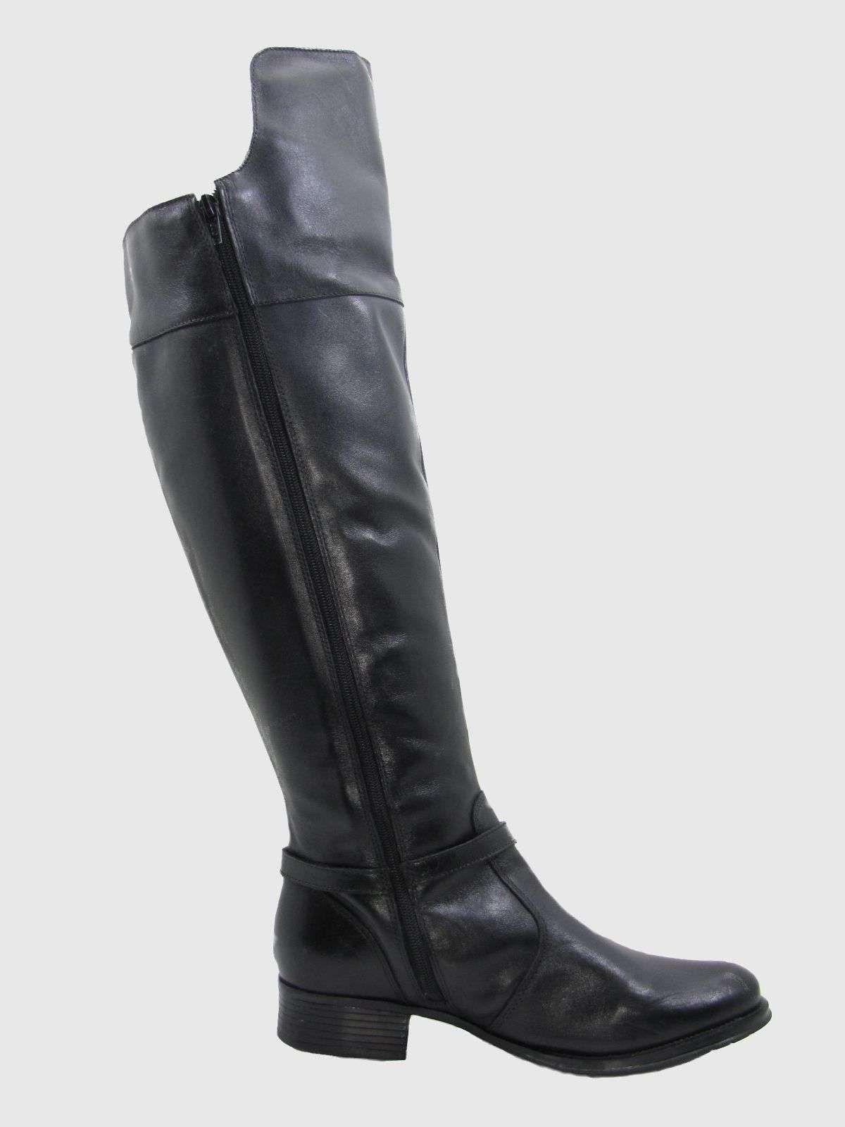 Bota Cuero Negro Vía Franca Mujer-2