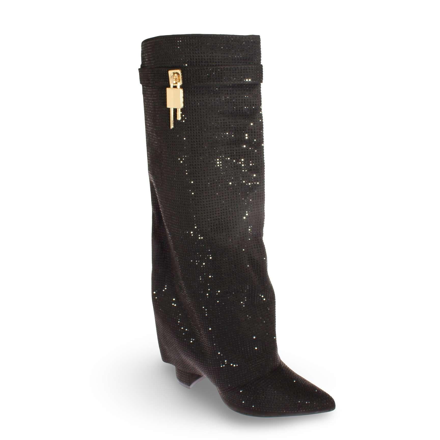 Bota Cristal Negro Vía Franca Mujer Art: 5PG53061BLACK-0