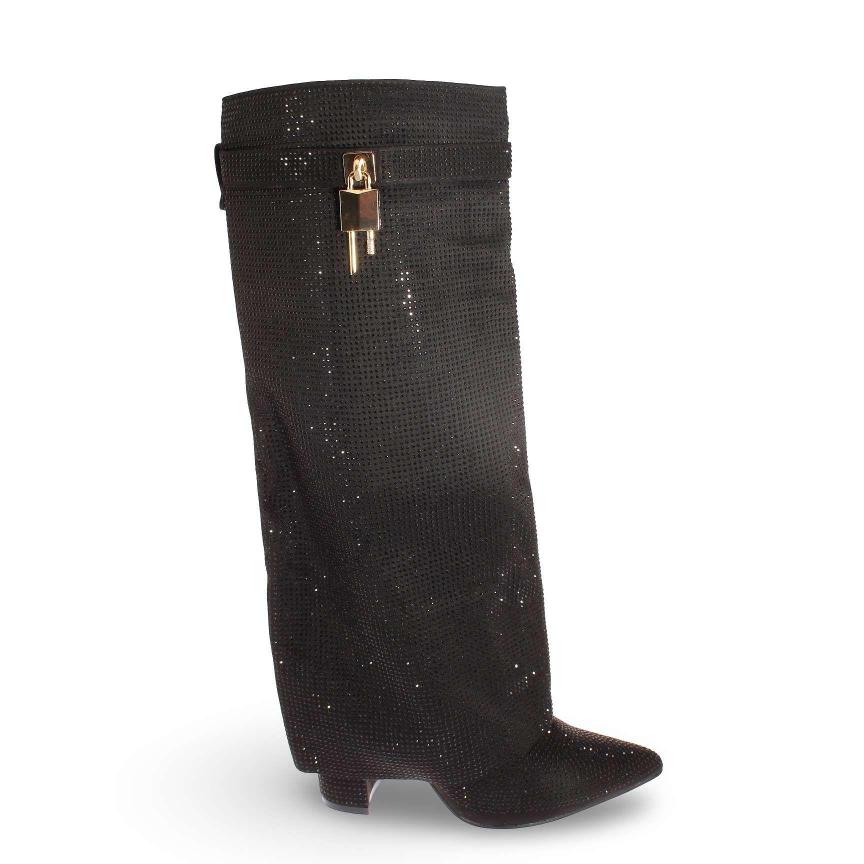 Bota Cristal Negro Vía Franca Mujer Art: 5PG53061BLACK-1