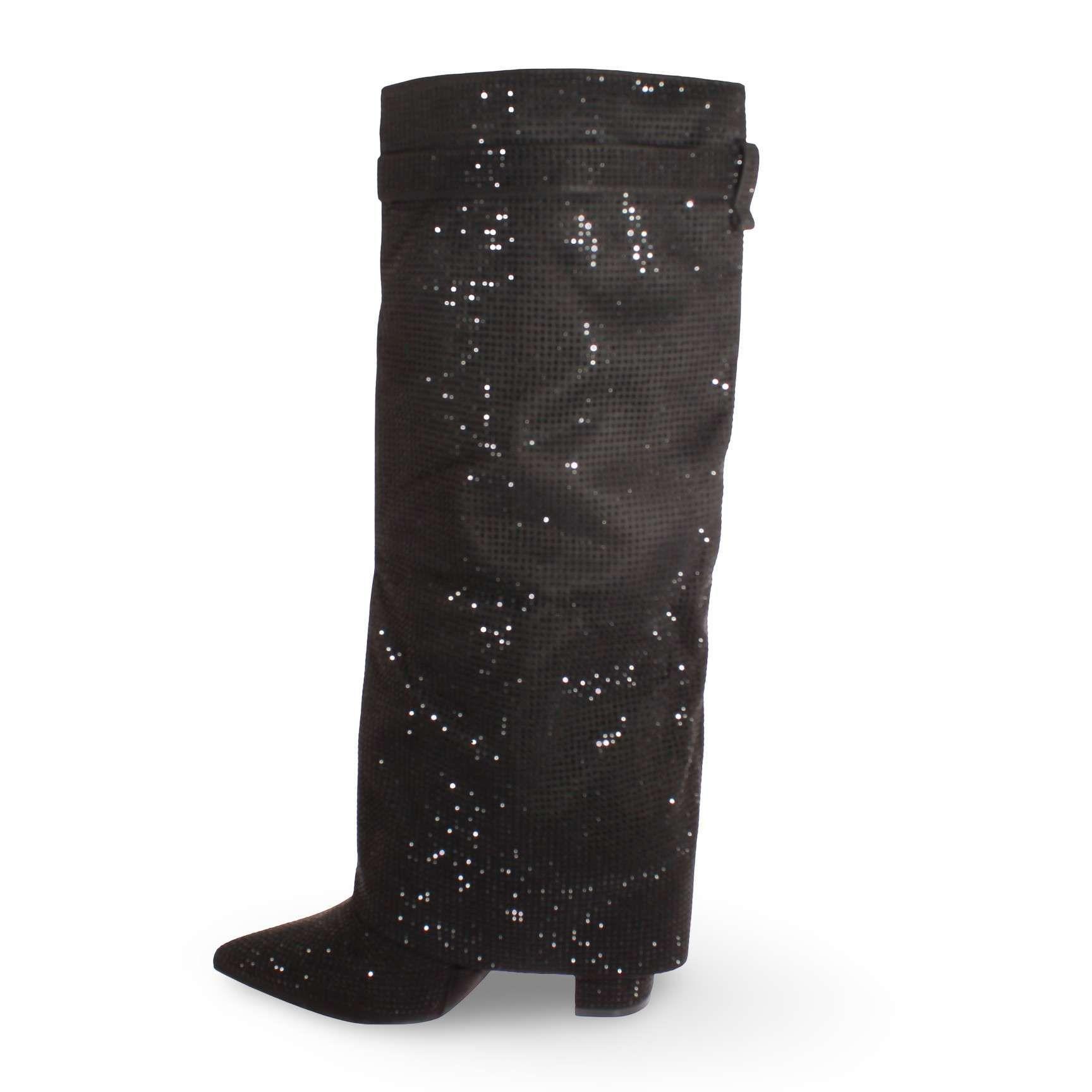 Bota Cristal Negro Vía Franca Mujer Art: 5PG53061BLACK-3