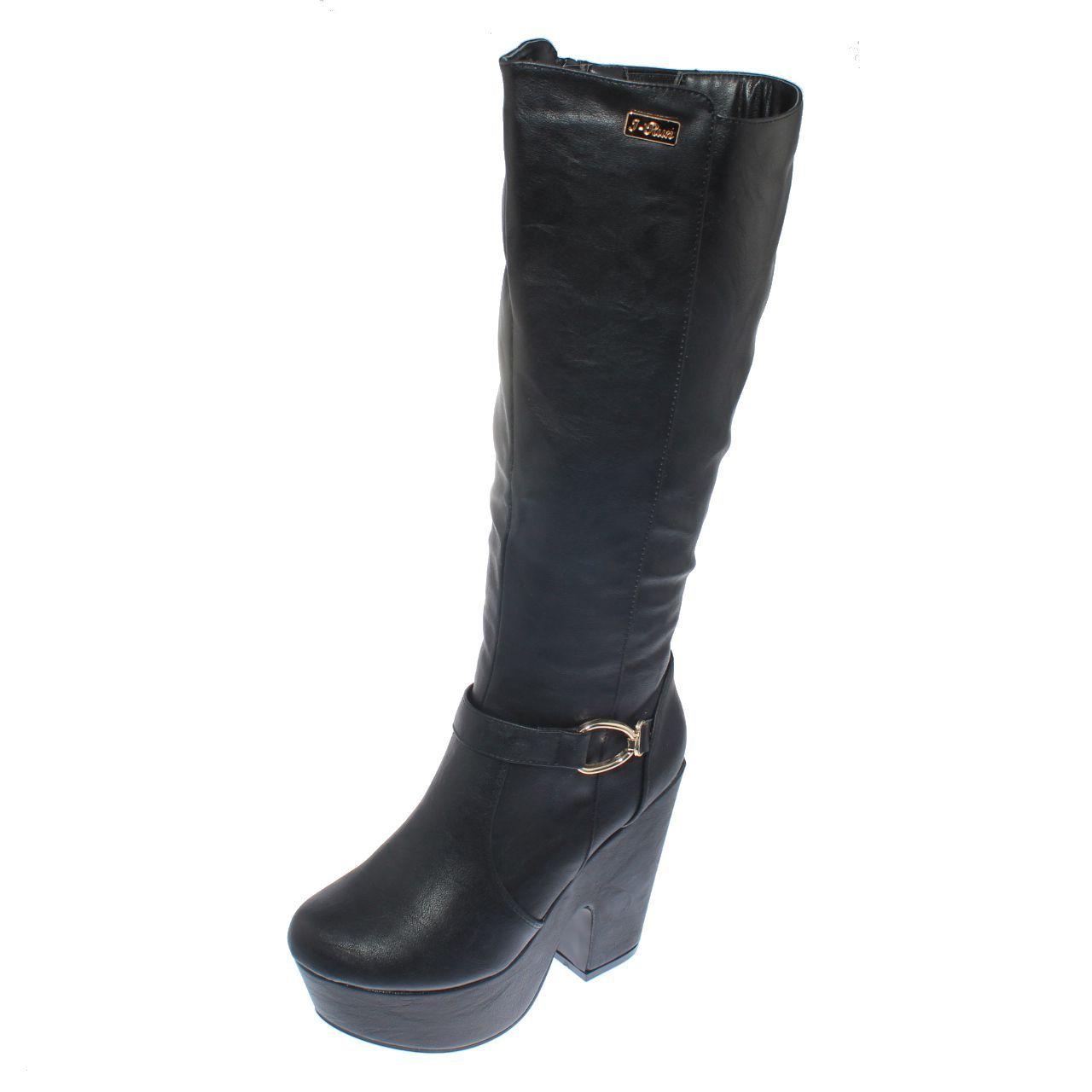 Bota Negro Vía Franca Mujer-0