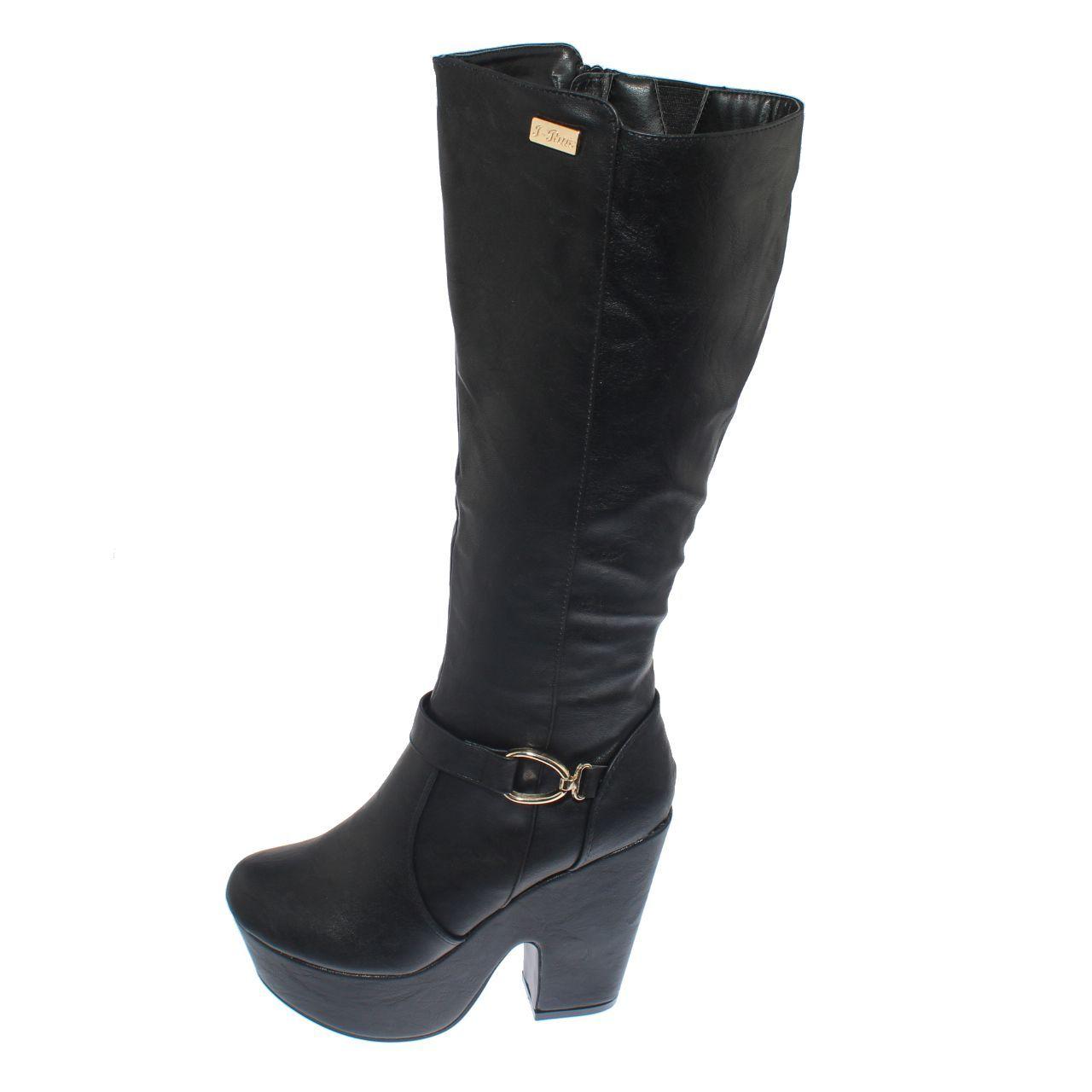 Bota Negro Vía Franca Mujer-1