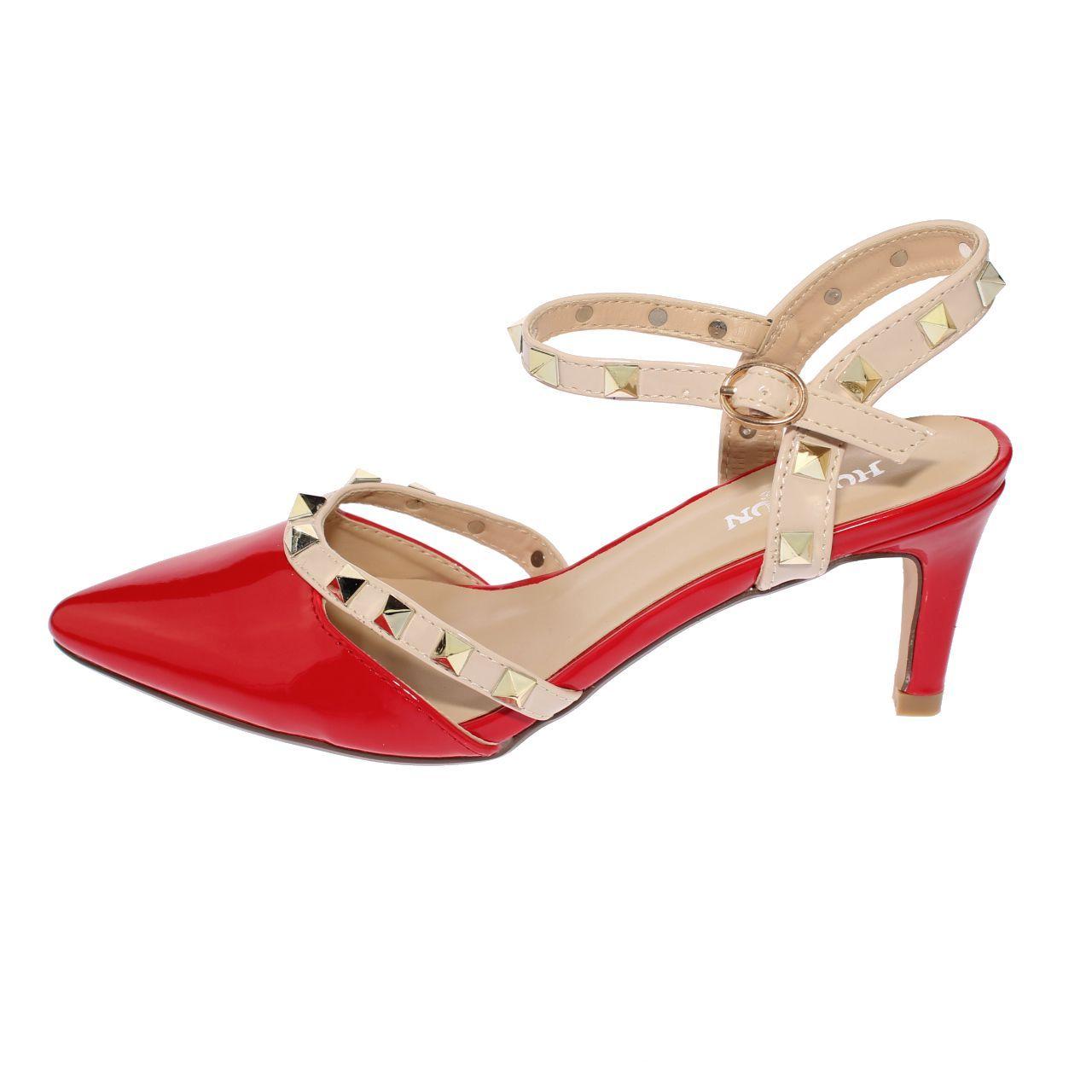 Zapato Tachas Rojo Vía Franca Mujer-2