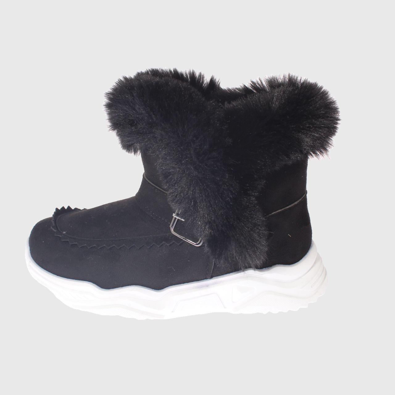 Bota Piel Negro Vía Franca Niña-2