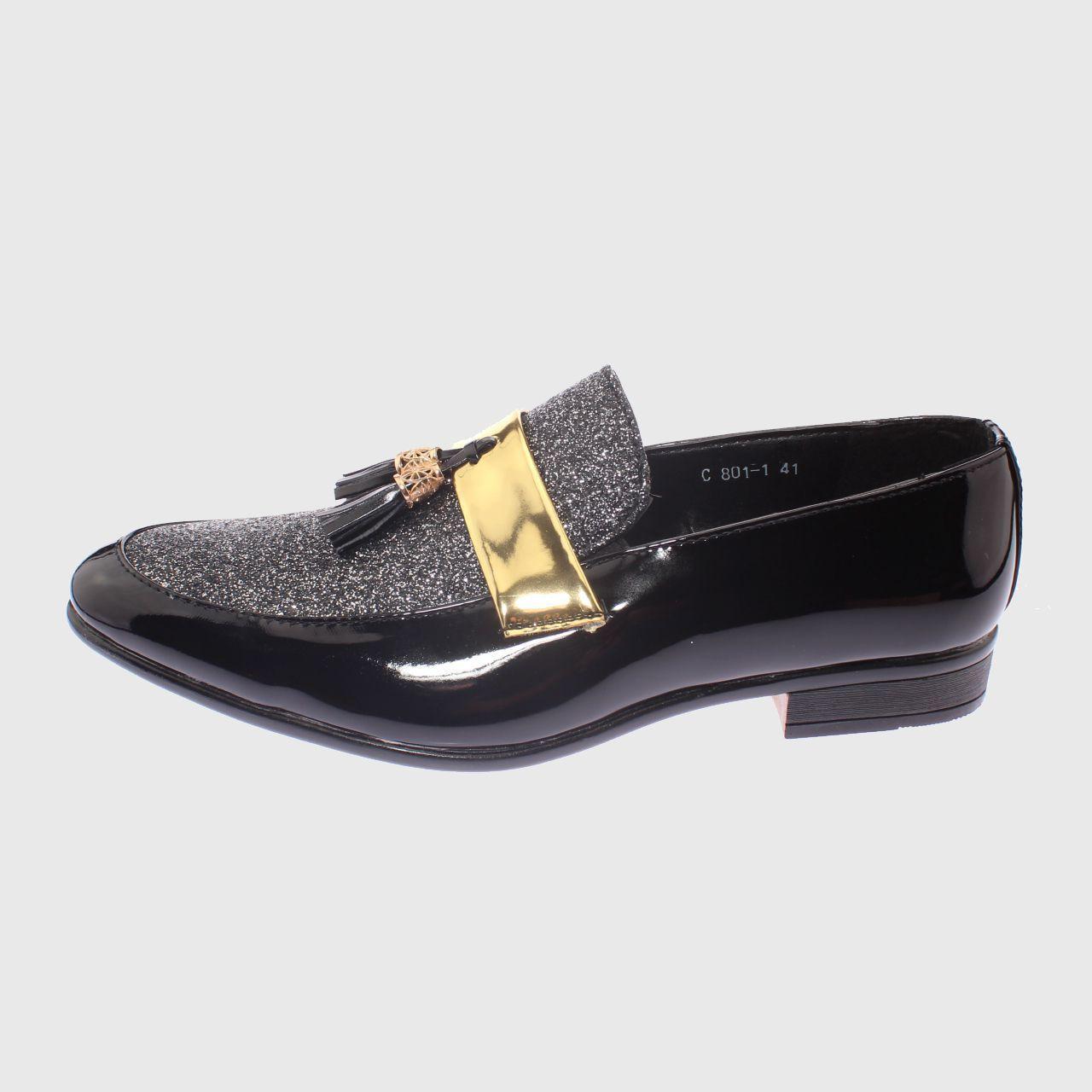 Zapato Negro Vía Franca Hombre-1