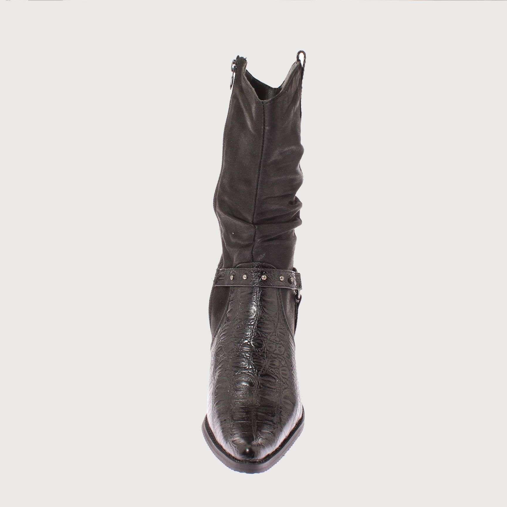 Bota Vaquera Negro Vía Franca Mujer Art: 52110BLACK-2