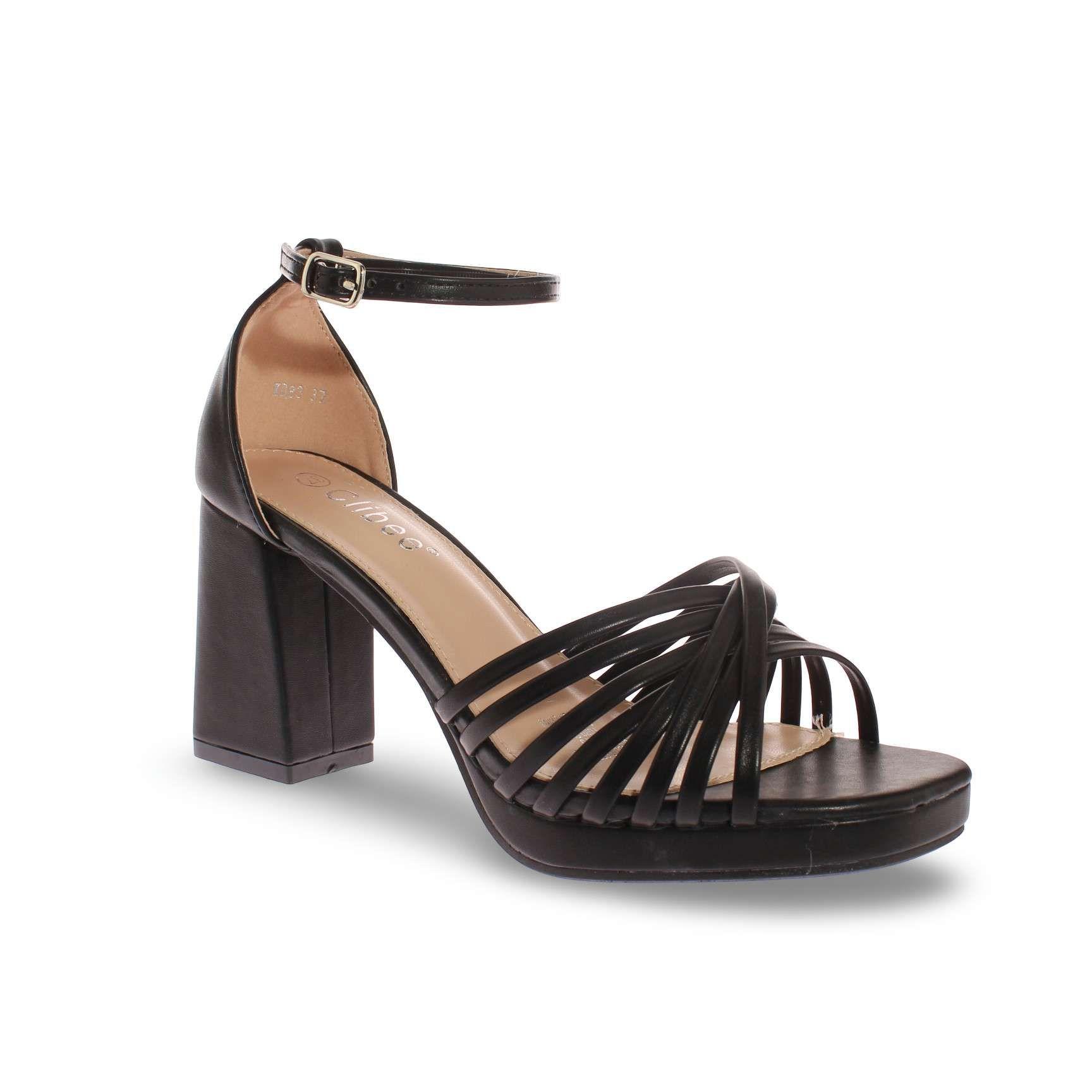 Sandalia Taco Negro Vía Franca Mujer Art: 5KD83BLACK-0