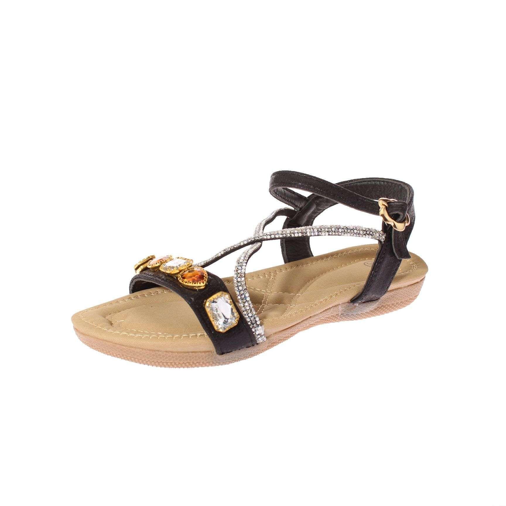 Sandalia Joyas Negro Vía Franca Niña Art: 32110C31117BLACK-0