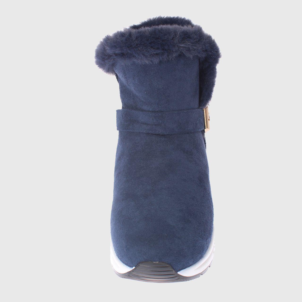 Bota Piel Azul Vía Franca Mujer-3