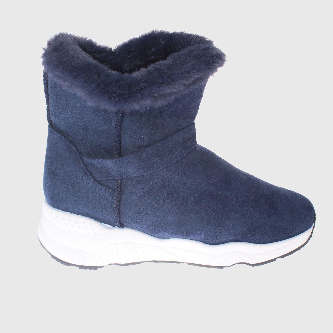Bota Piel Azul Vía Franca Mujer-4