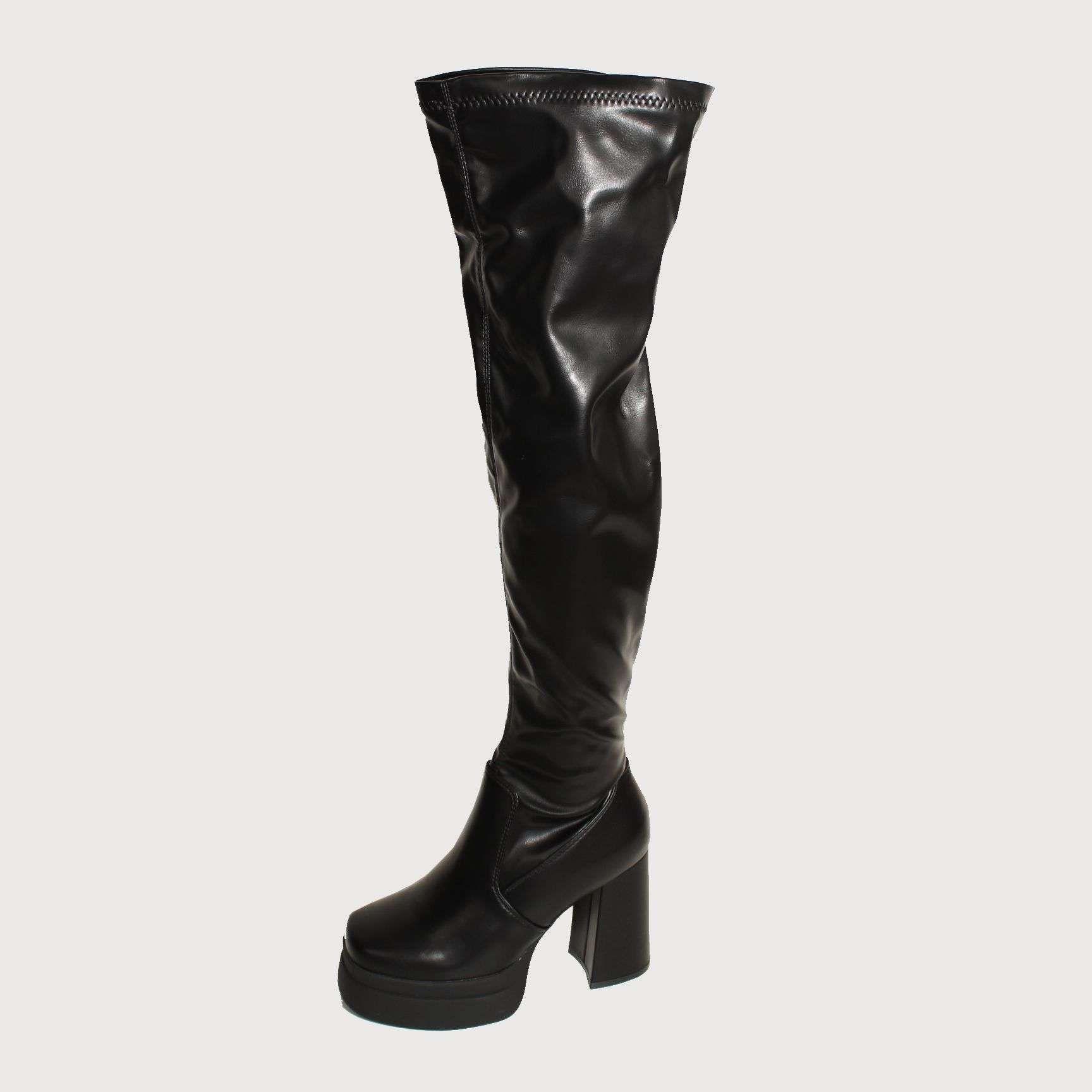 Bota Terraplen Negro Vía Franca Mujer Art: 5PG2418BLACK-1