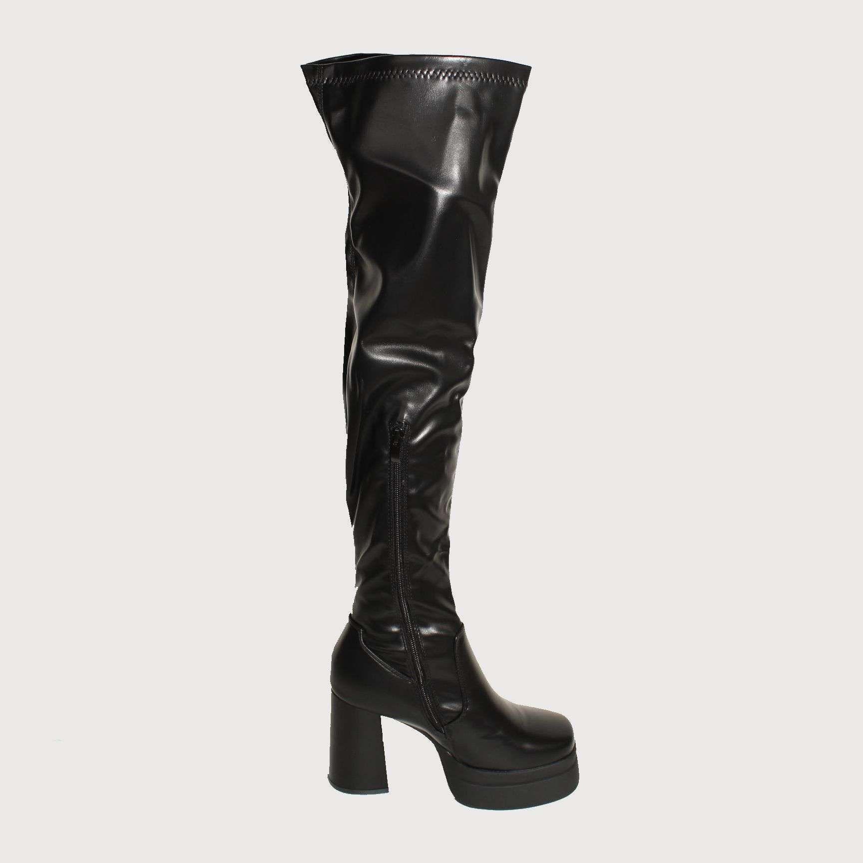 Bota Terraplen Negro Vía Franca Mujer Art: 5PG2418BLACK-2
