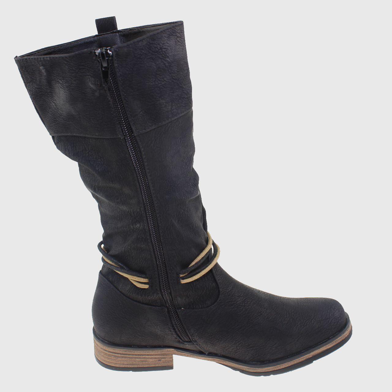 Bota Negro Vía Franca Mujer-3