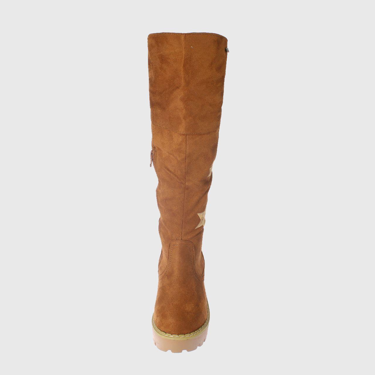 Bota Bordada Para Niña Color Marrón-2