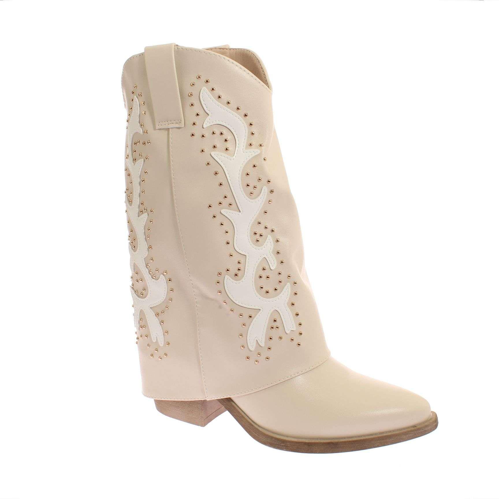 Bota Vaquera Beige Vía Franca Mujer Art: 5Q26BEIGE-0