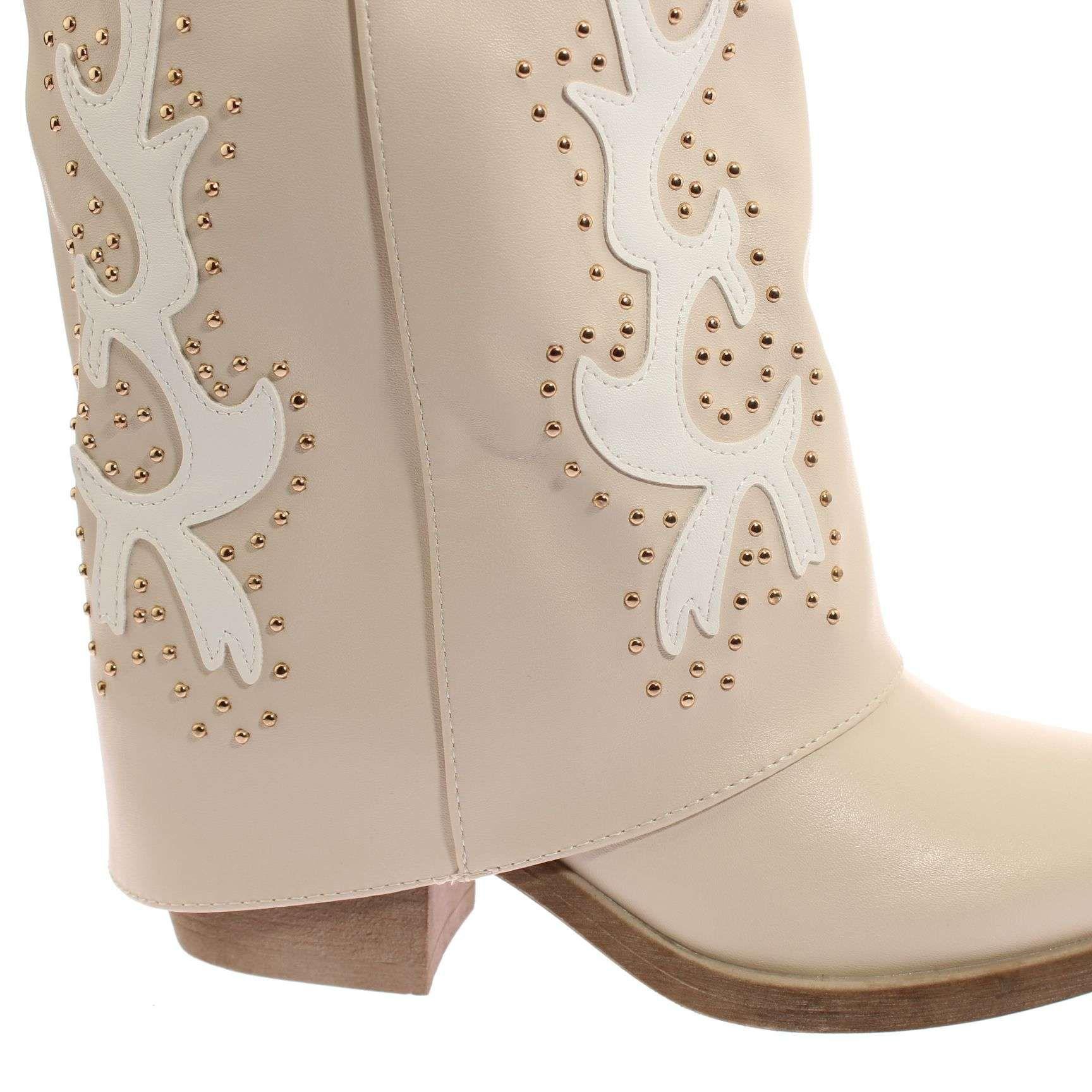 Bota Vaquera Beige Vía Franca Mujer Art: 5Q26BEIGE-5