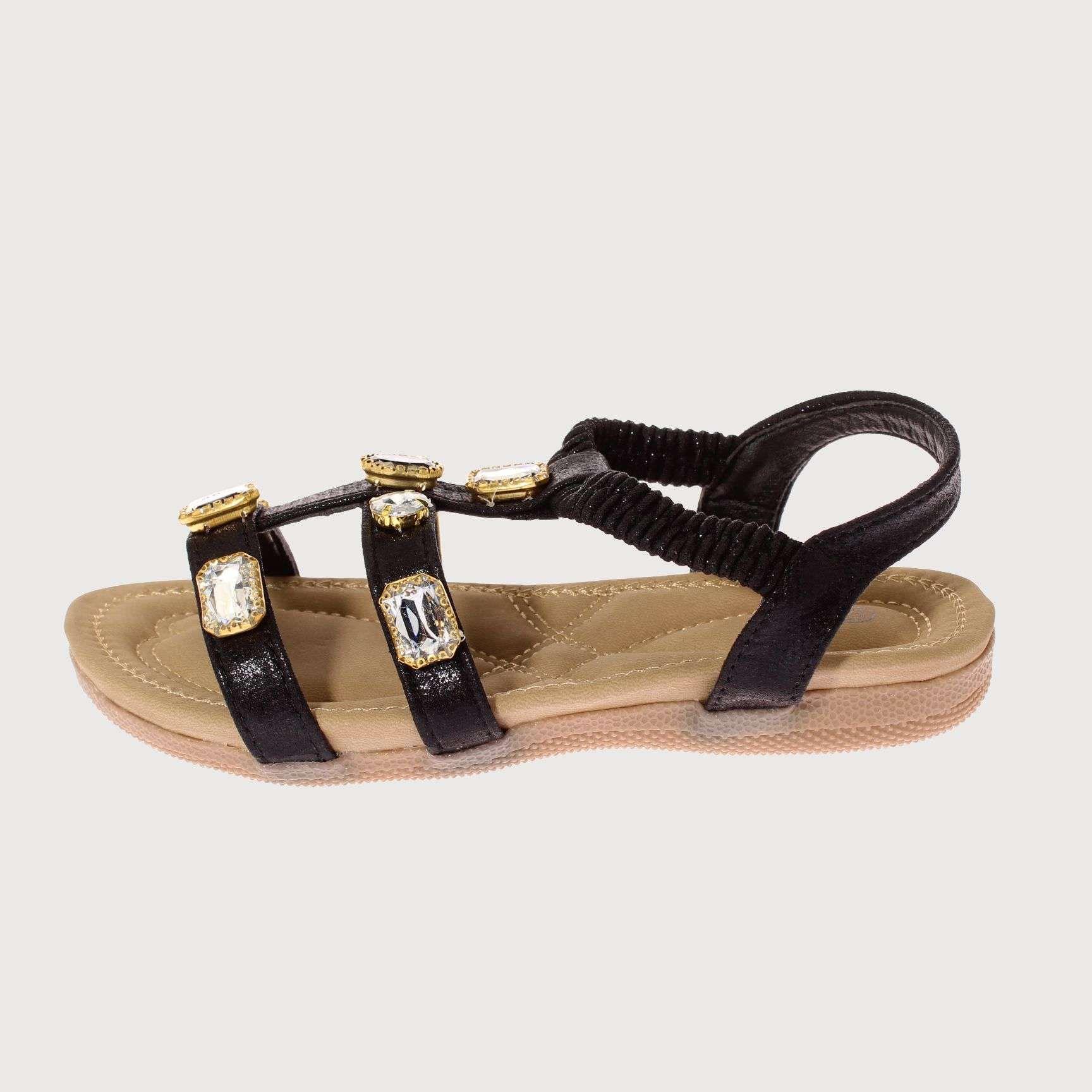 Sandalia Joyas Negro Vía Franca Niña Art: 32110C31118BLACK-1
