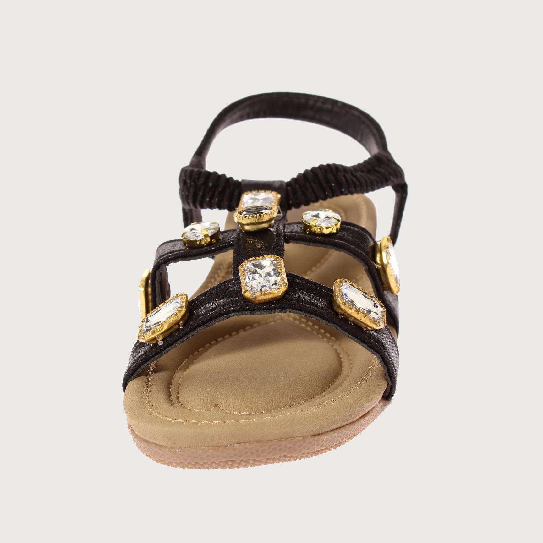 Sandalia Joyas Negro Vía Franca Niña Art: 32110C31118BLACK-2