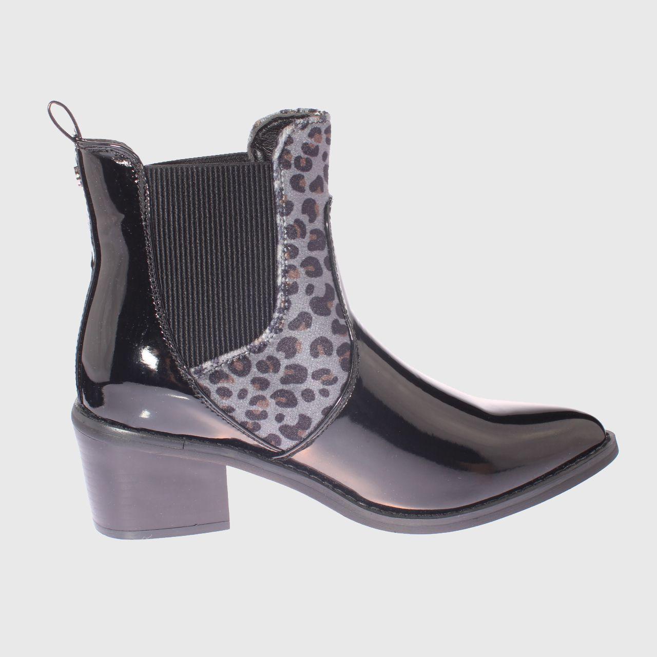 Botín Animal Print Negro Vía Franca Mujer-3