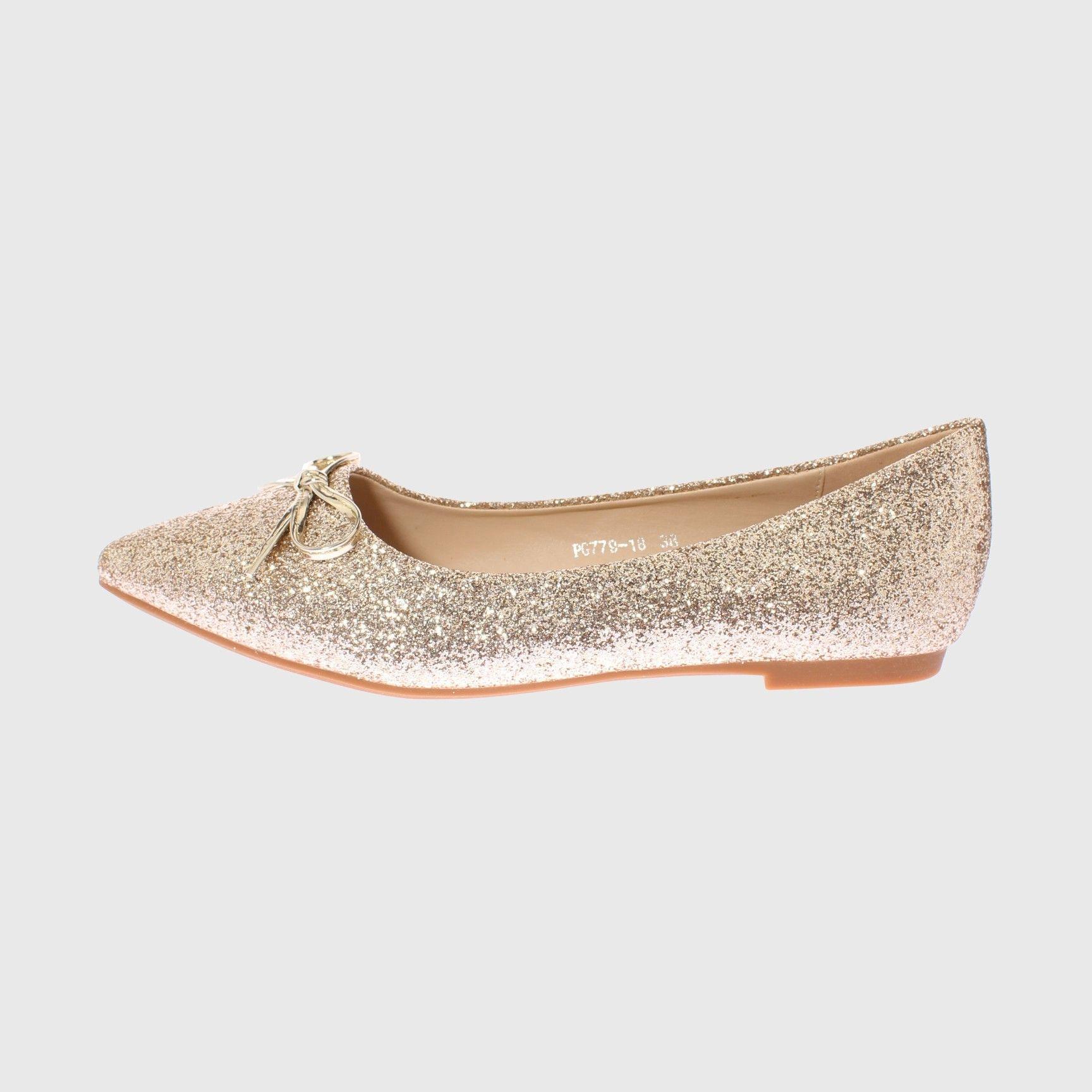 Balerina escarcha Dorado Vía Franca Mujer-1