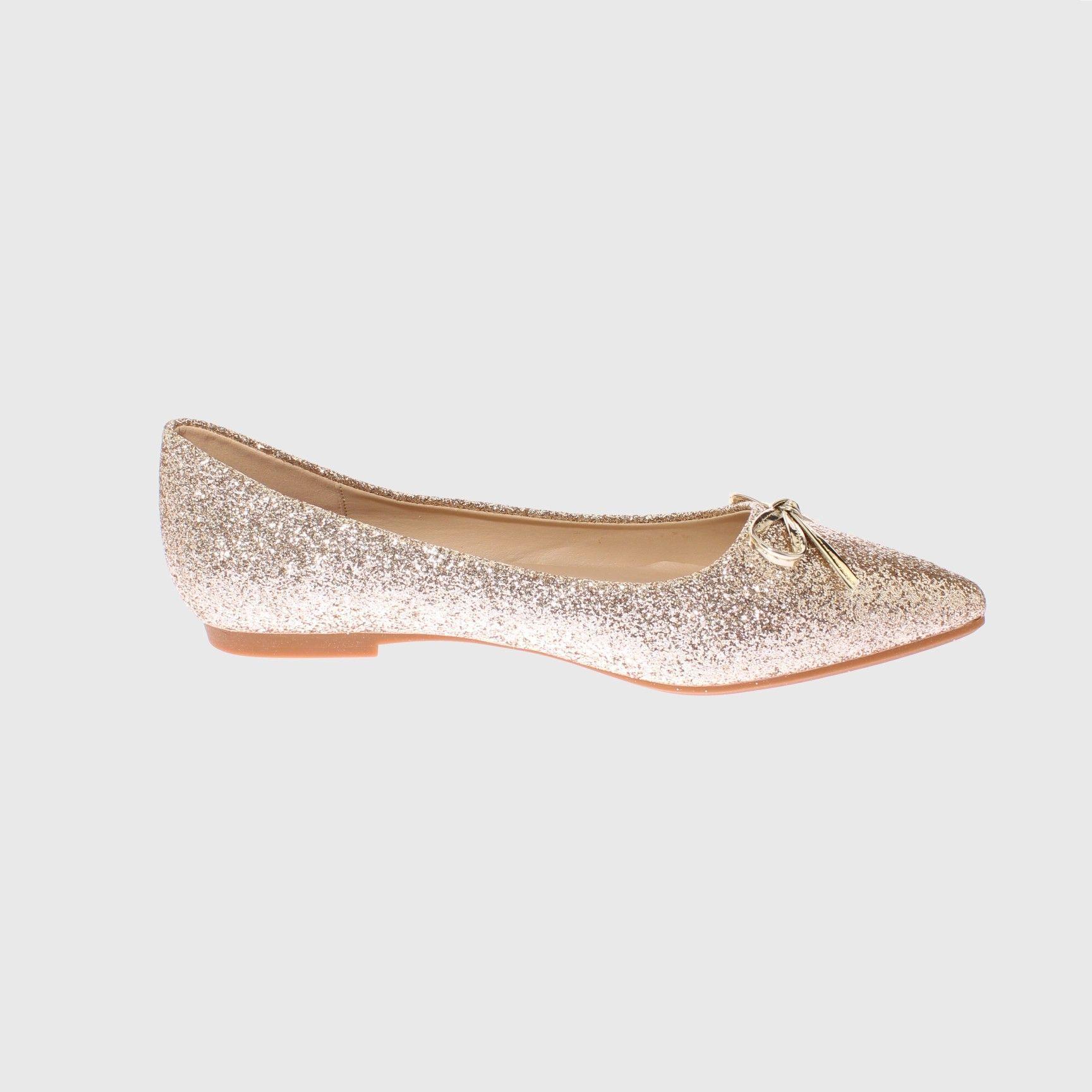 Balerina escarcha Dorado Vía Franca Mujer-3