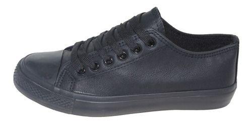 Zapatilla Escolar Para Mujer Color Negro-2