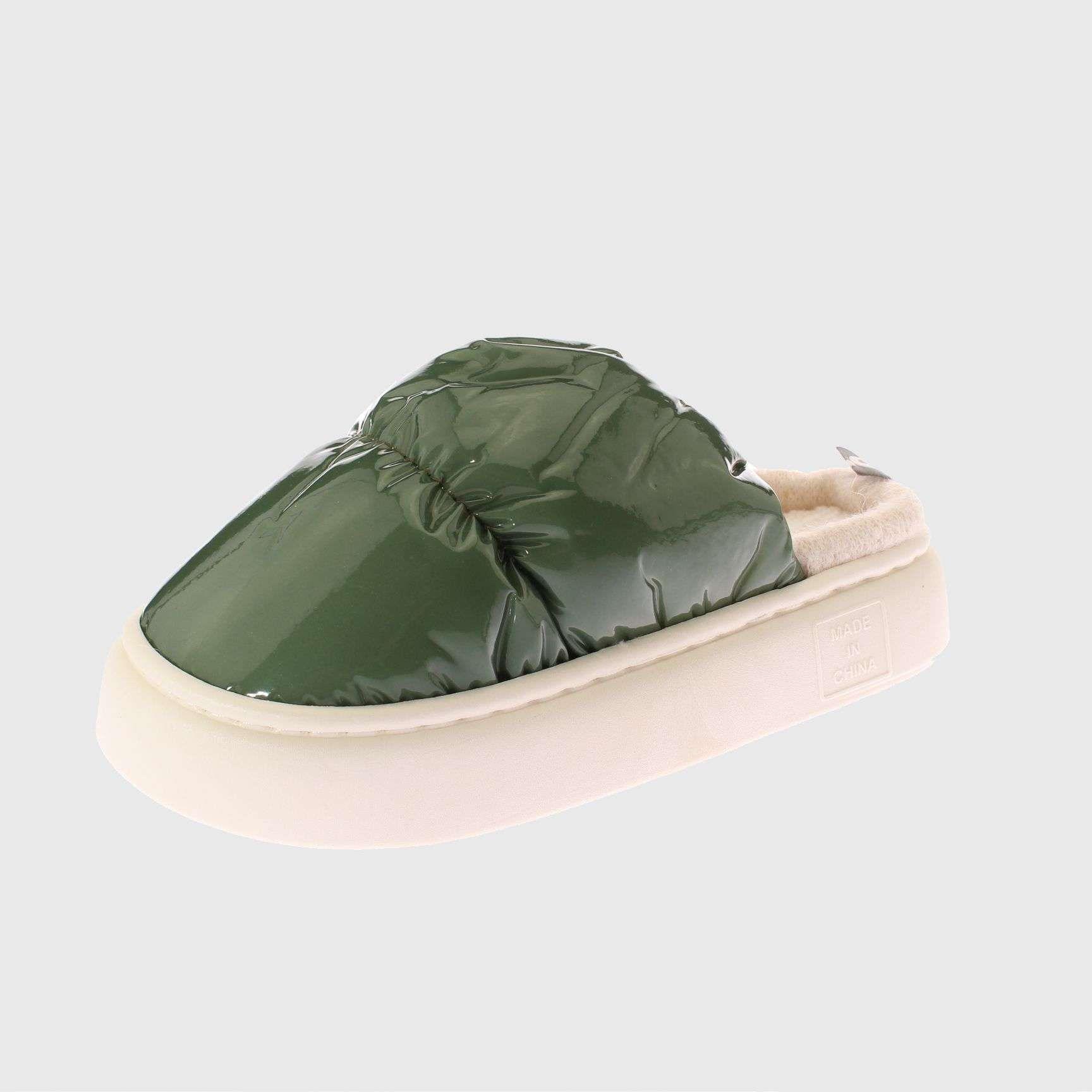 Pantufla Verde claro Vía Franca Mujer-1