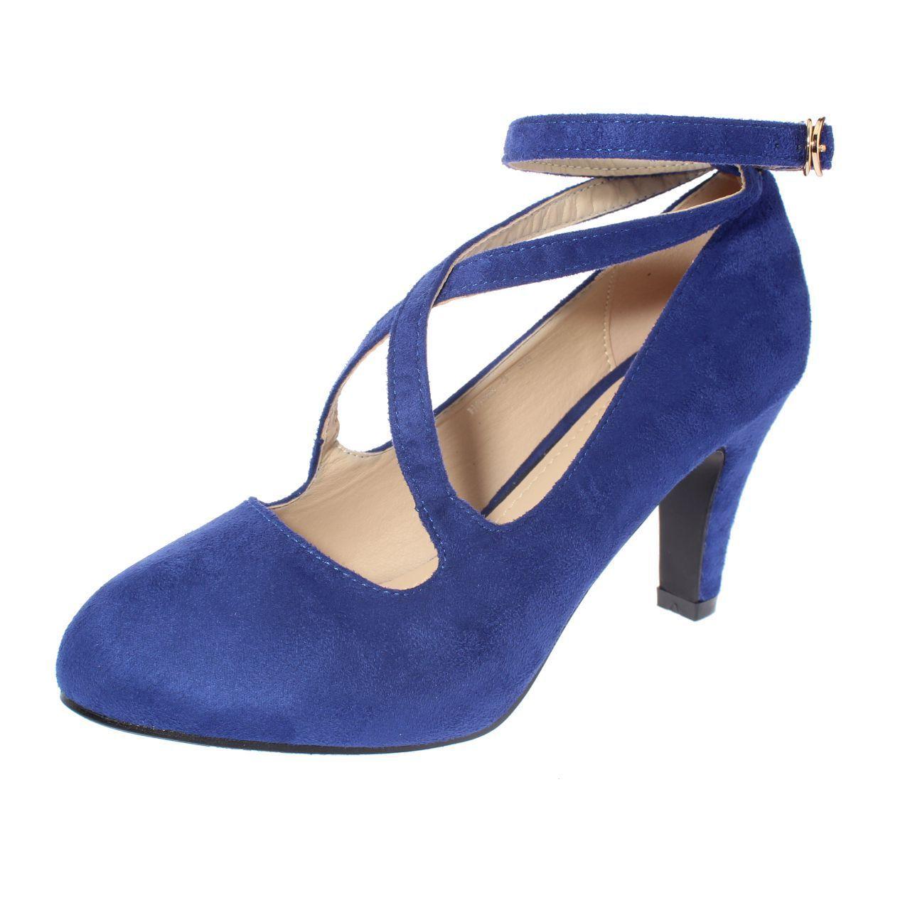 Zapato taco Azul Vía Franca Mujer-0
