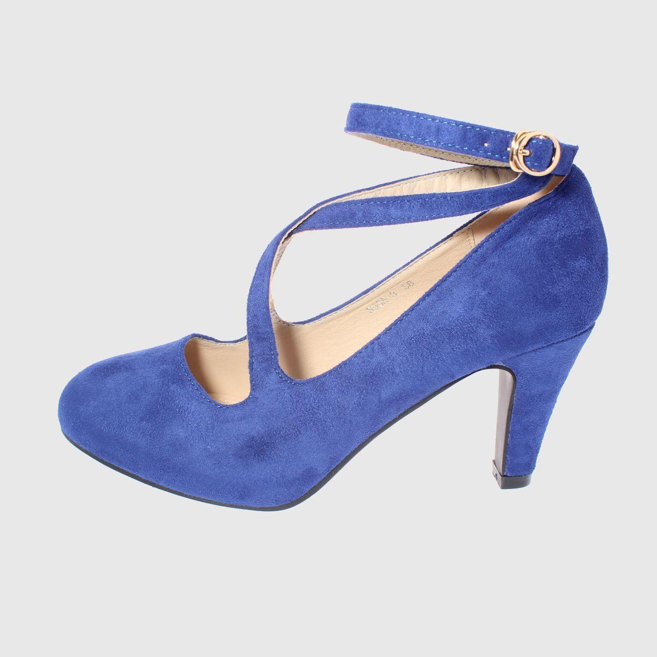 Zapato taco Azul Vía Franca Mujer-1