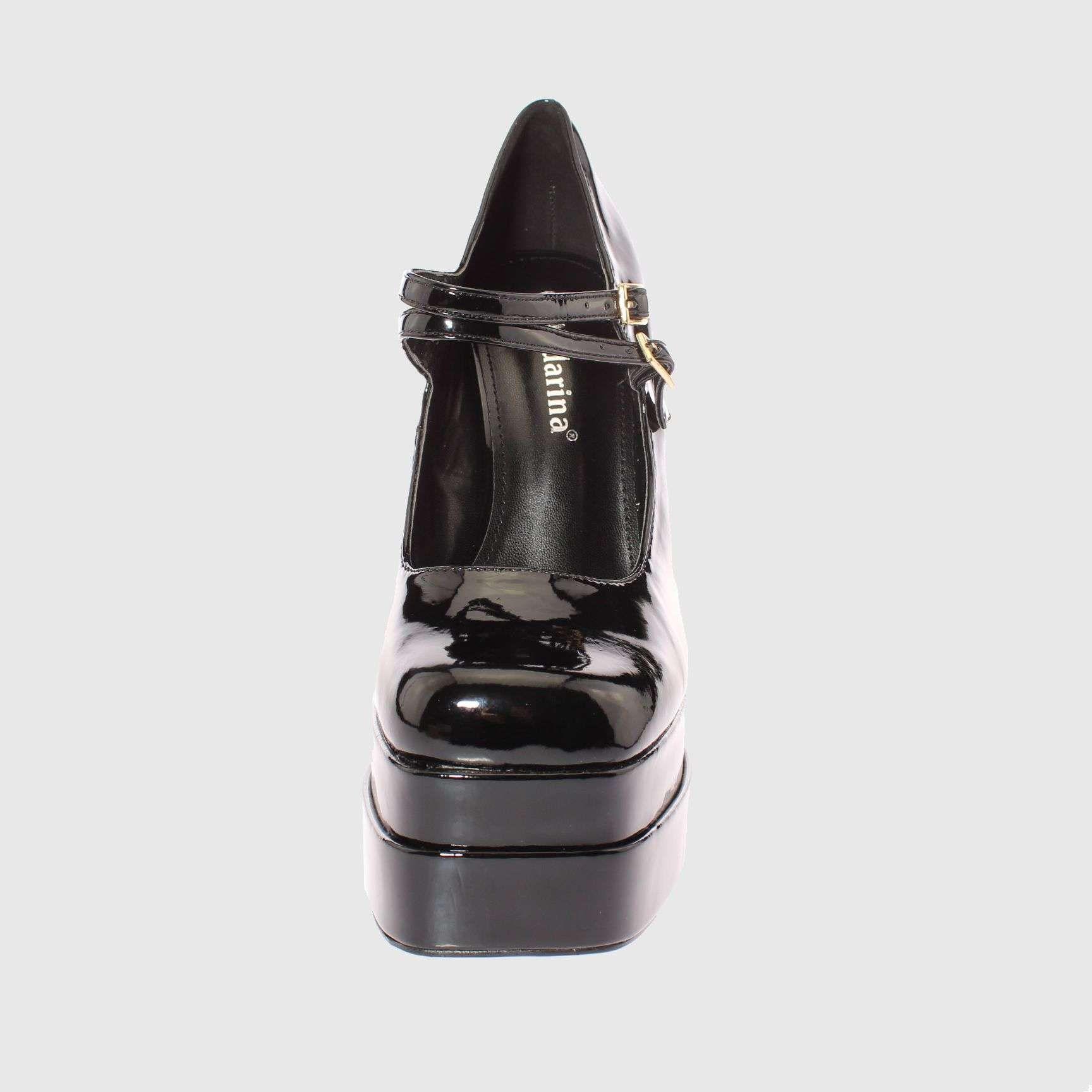Zapato terraplen Negro Vía Franca Mujer-2