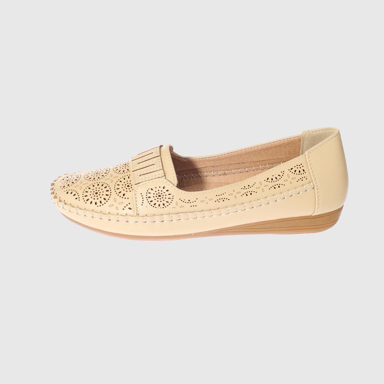 Mocasín Beige Vía Franca Mujer-1