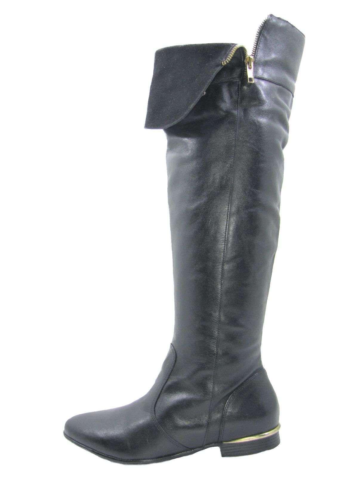 Bota Cuero Negro Vía Franca Mujer-0