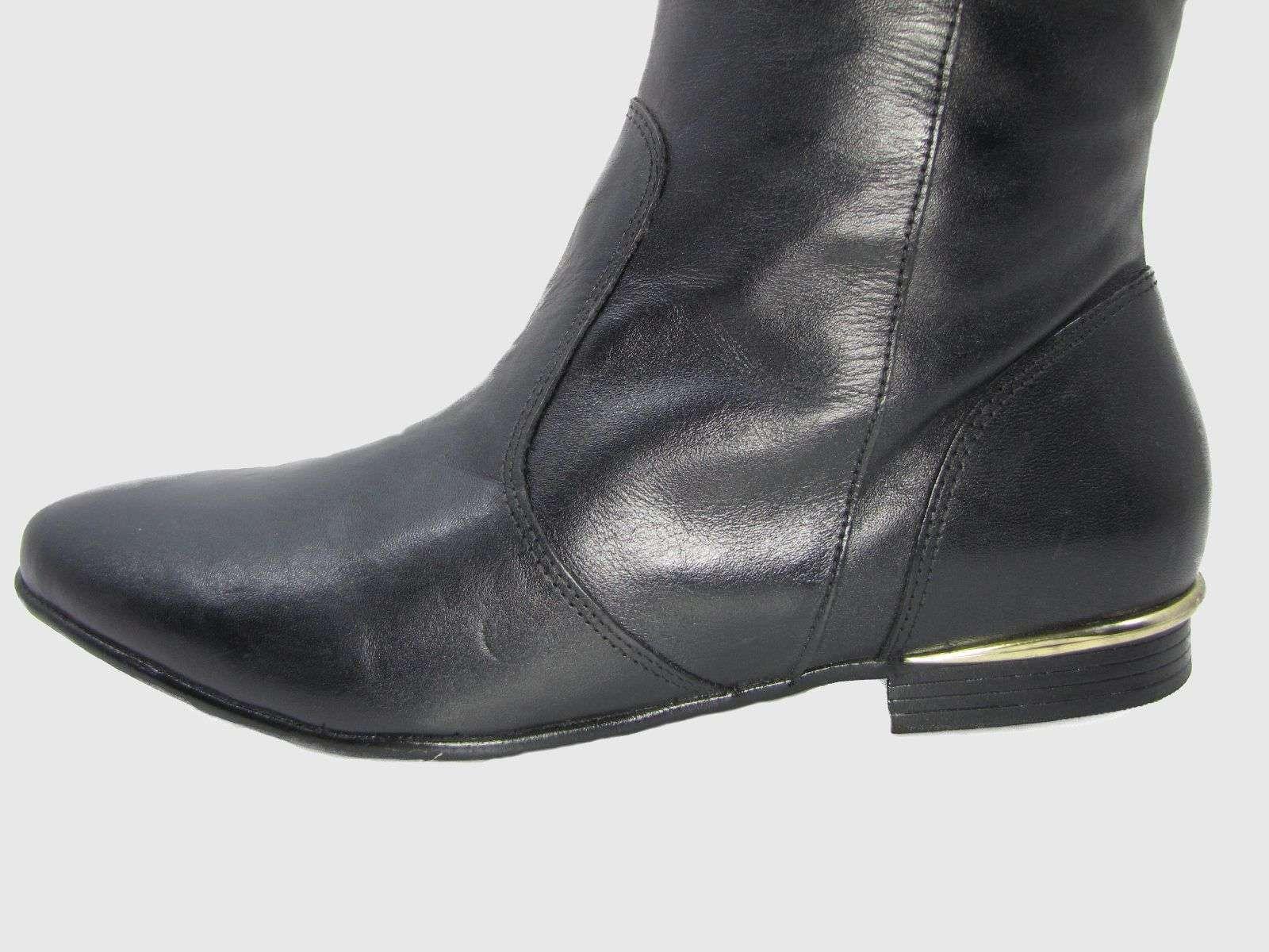 Bota Cuero Negro Vía Franca Mujer-4
