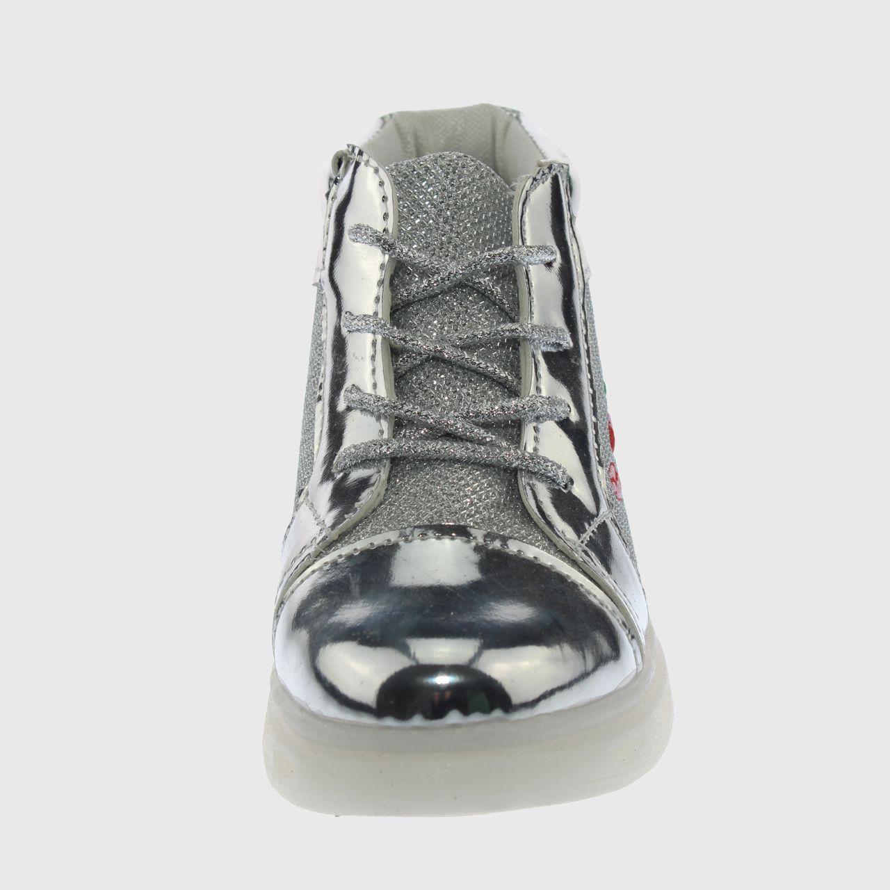 Zapatilla Con Luces Plata Vía Franca Niña-1