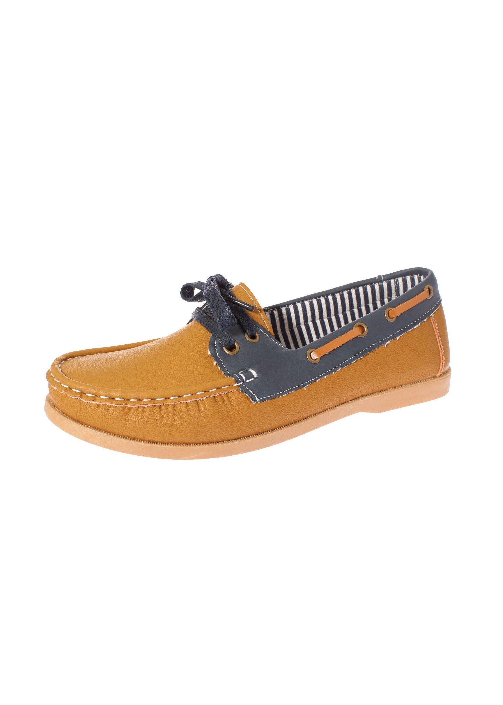 Mocasín Café Claro Vía Franca Mujer Art: 5LO450CAMELNAVY-0