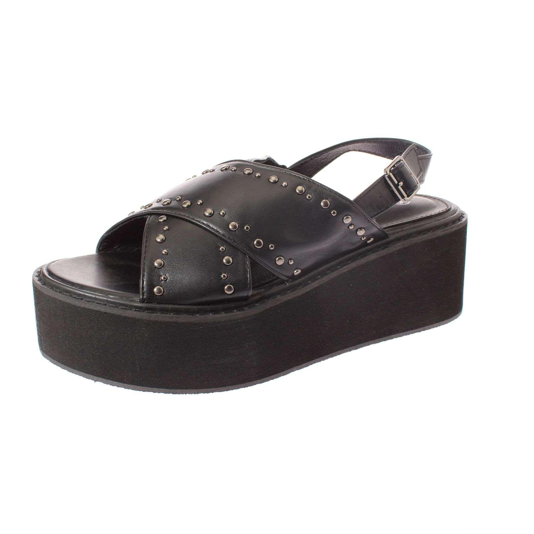 Sandalia Plataforma Negro Vía Franca Mujer Art: 52109B30874BLACK-0