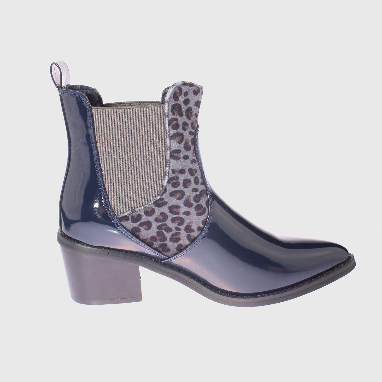 Botín Animal Print Navy Vía Franca Mujer-3