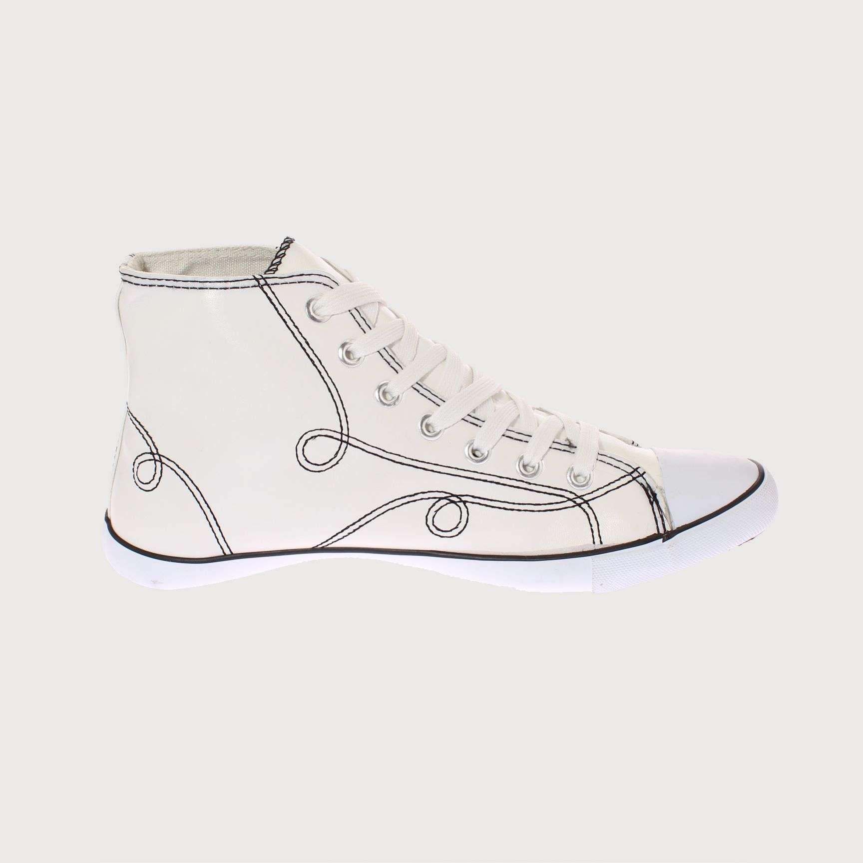 Zapatilla Lona Blanco Vía Franca Mujer Art: 5DSCO1086BLANCO-3