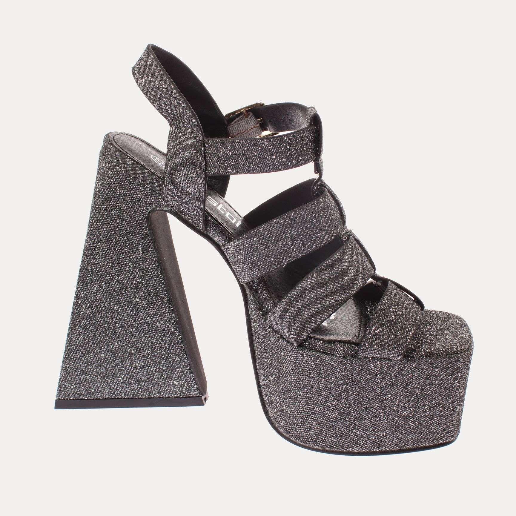 Sandalia Plataforma Gris Vía Franca Mujer Art: 5LXN445AGREY-3