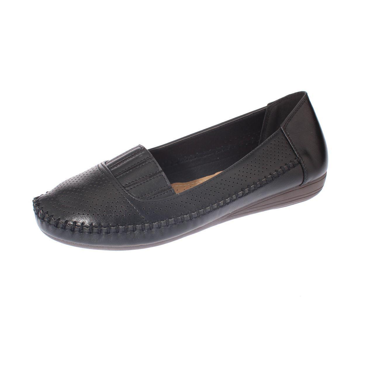 Mocasín Negro Vía Franca Mujer-0