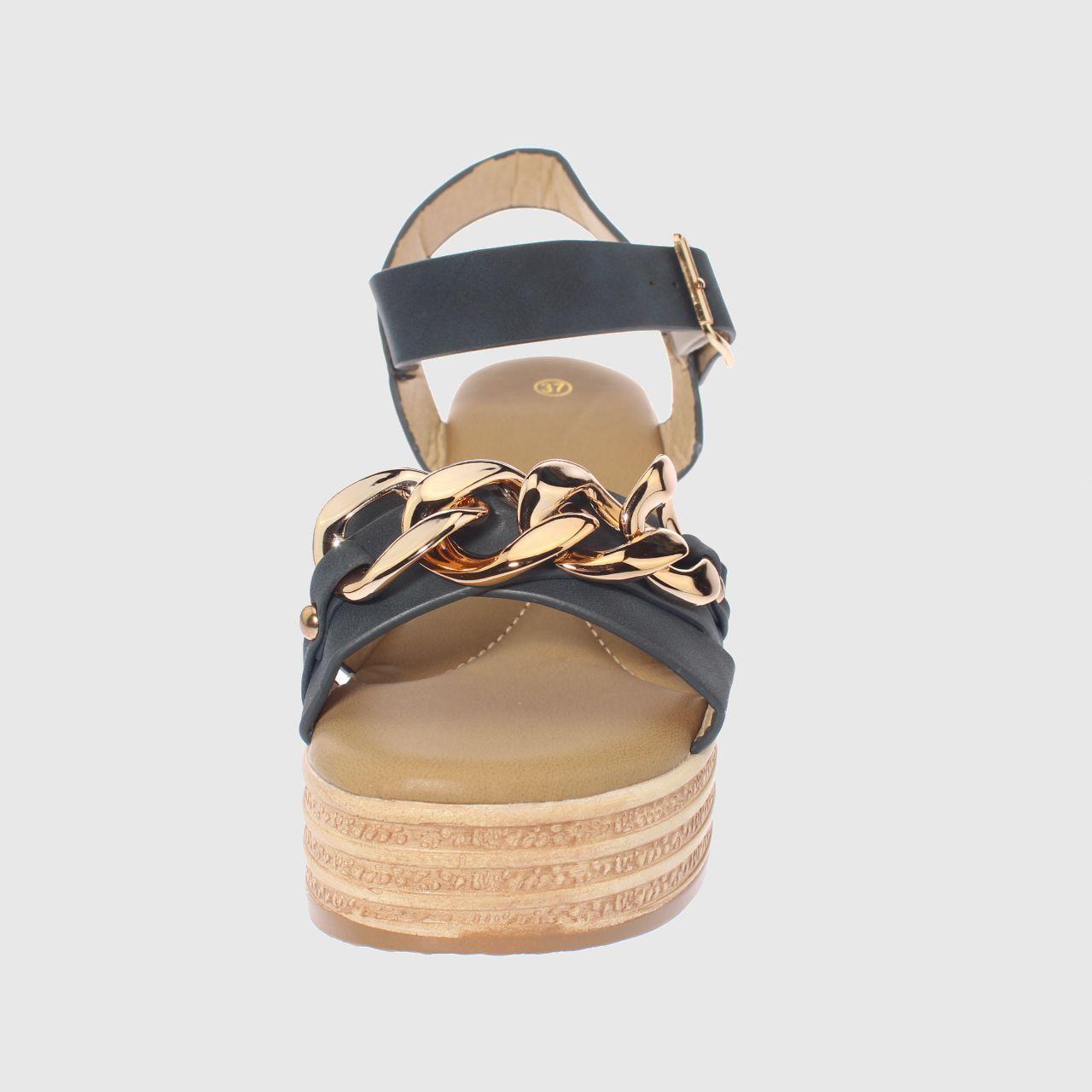 Sandalia Plataforma Navy Vía franca Mujer-2