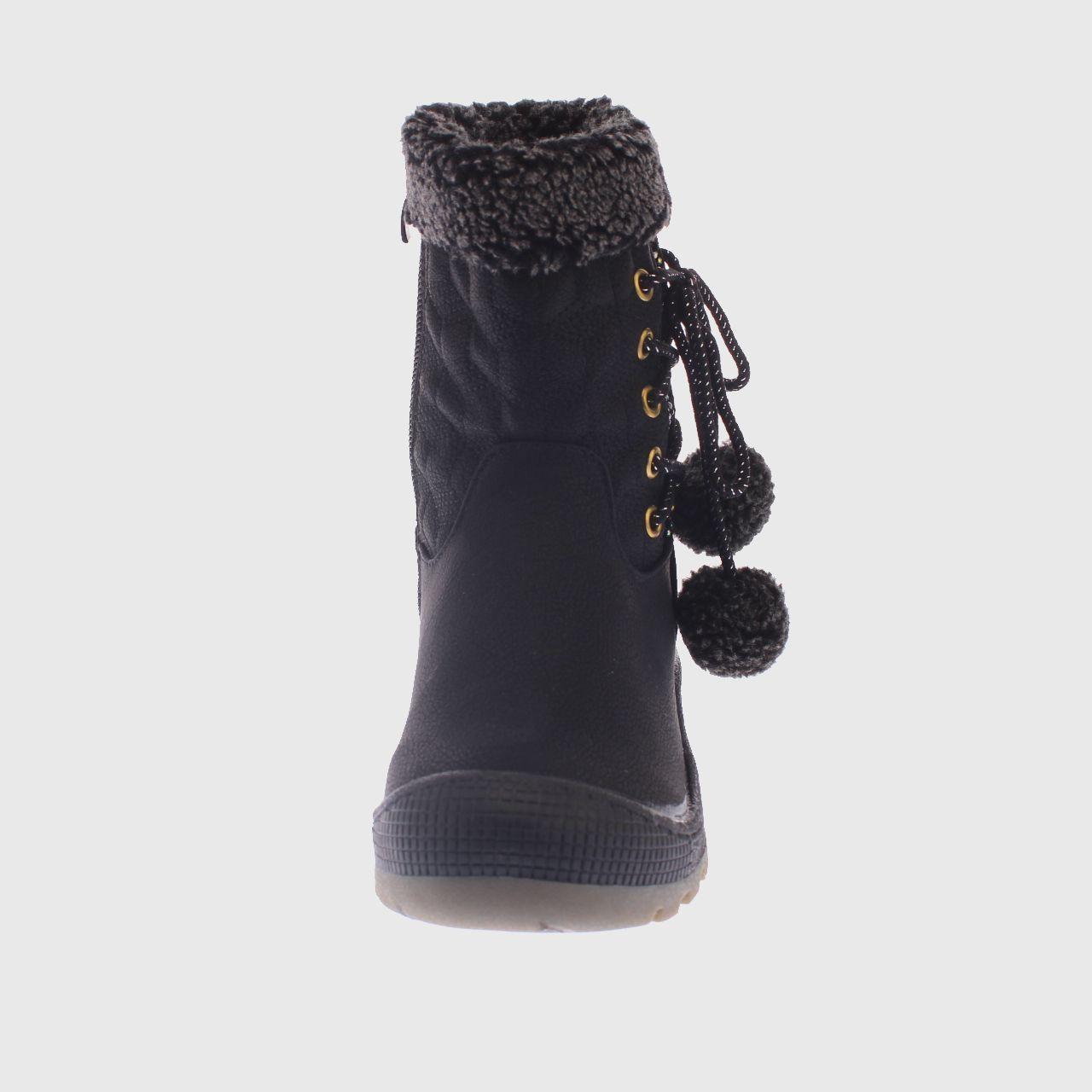 Bota Pom Pom Negro Vía Franca Niña-2