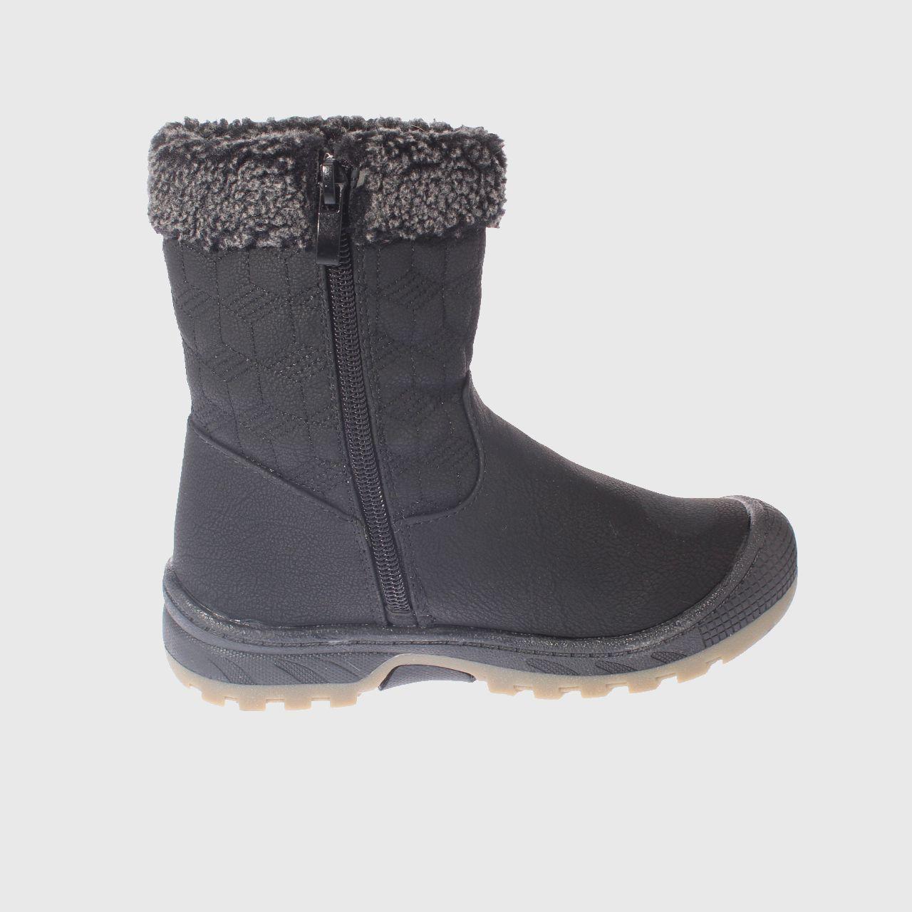 Bota Pom Pom Negro Vía Franca Niña-3