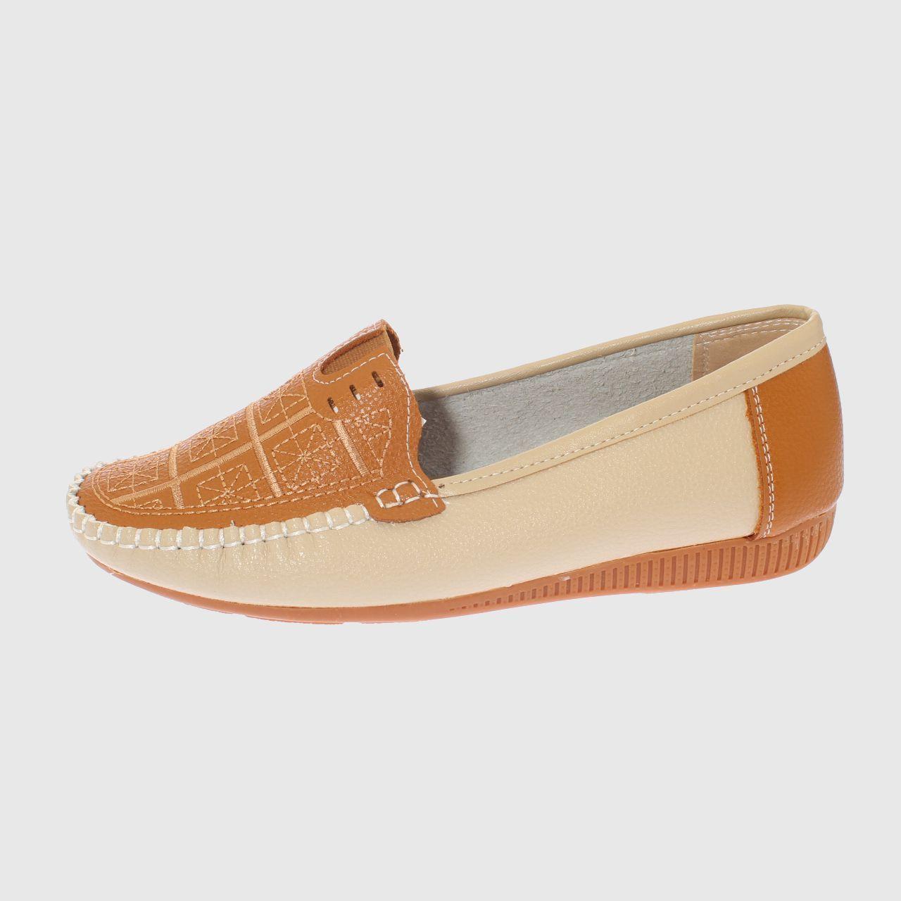 Mocasín Beige Vía franca Mujer-1