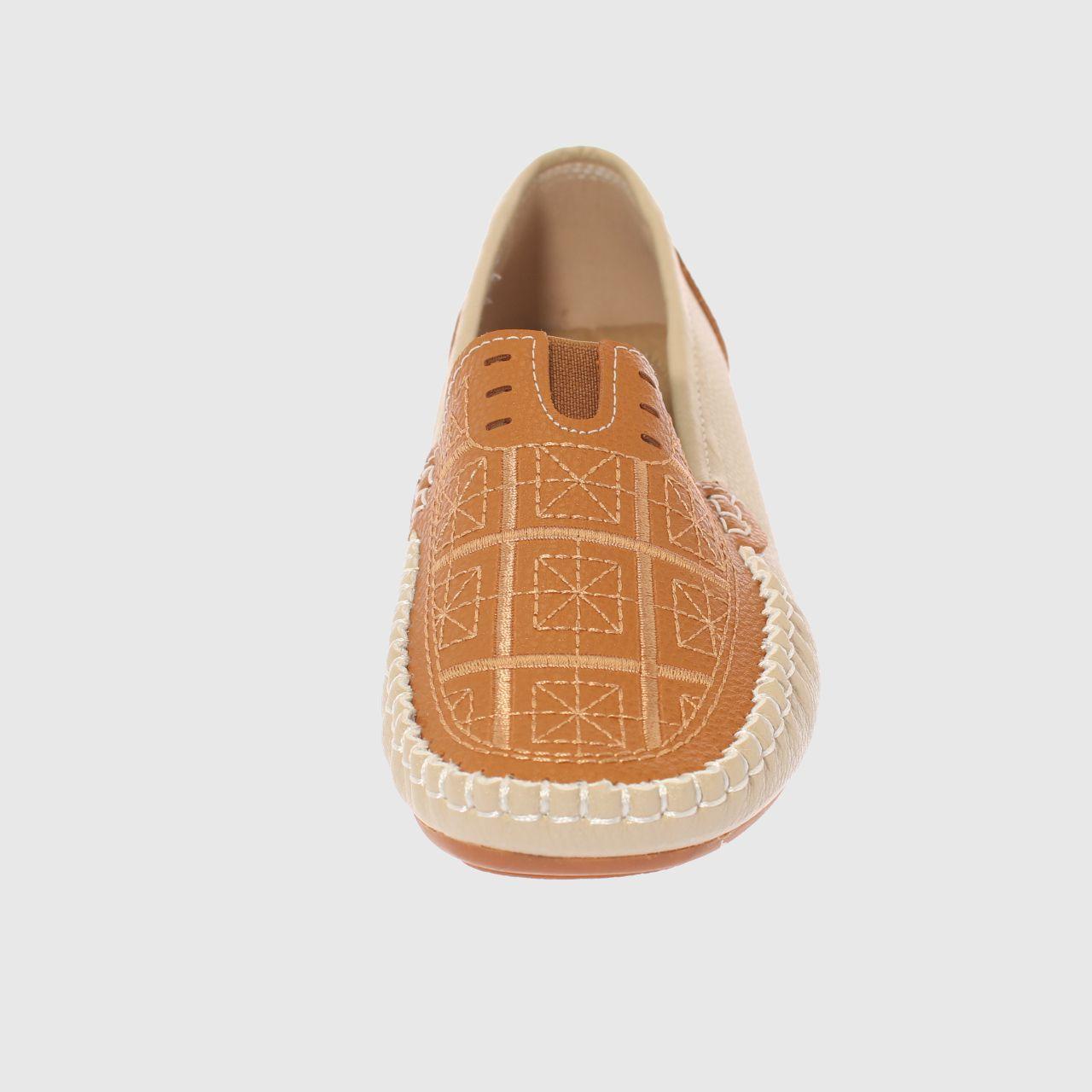Mocasín Beige Vía franca Mujer-2
